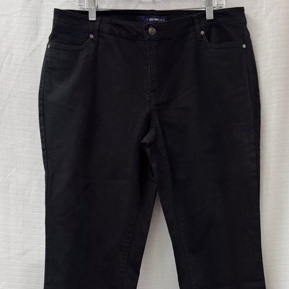 NWOT denim24/7 Black Jeans 16W Petite